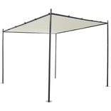 Tonnelle adoss&eacute;e Guethary gris et beige UPF50+ 298x298xH250cm 9m&sup2;