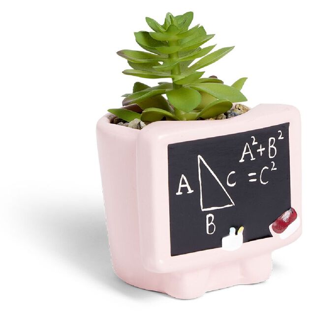 Plante artificielle Merci pour cette année pot céramique - 3 modèles