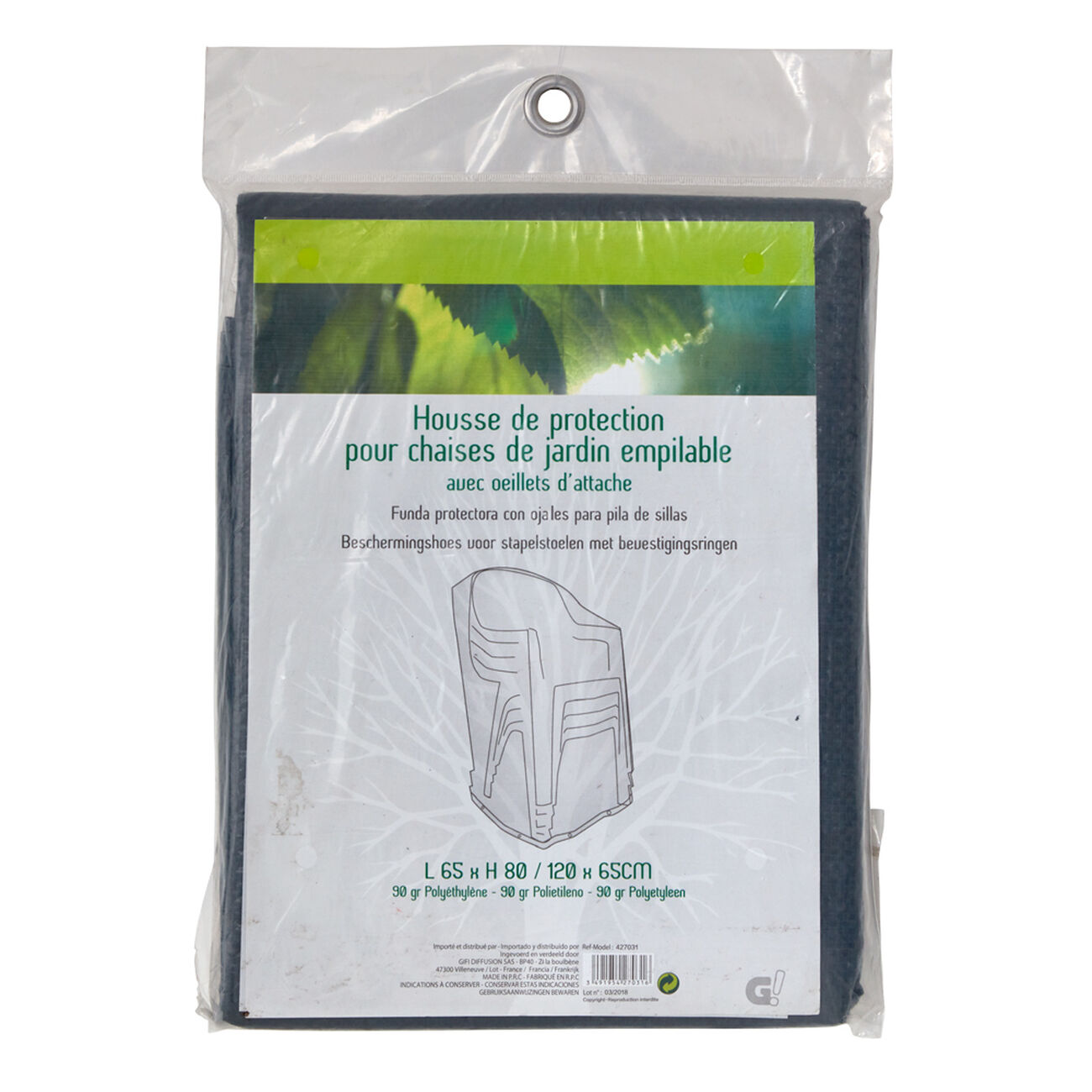 Novatool Sac De Protection Housse Pour 4 Coussins I 420 D I Anthracite I 125 X 32 X 50 Cm I Housse De Protection Pour Fauteuil à Dossier Haut Coussins