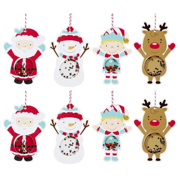 &Eacute;tiquette cadeaux de No&euml;l shaker x8