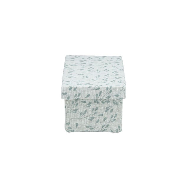 Bo&icirc;te de rangement en carton et coton 24,5x13xH10cm mod&egrave;le 2 - Taille S