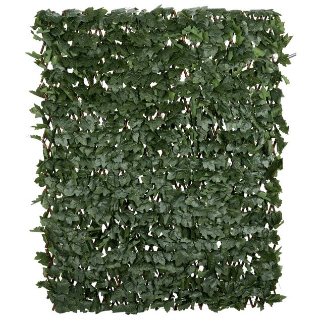 Treillis extensible avec feuillage artificiel vert 200xH100cm