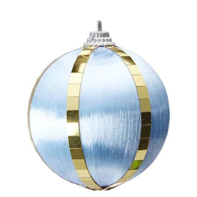 Boules de No&euml;l fil m&eacute;tallis&eacute; x6 &agrave; suspendre