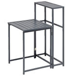 Table pour balcon Oslow pliante acier gris 60xP75xH100cm