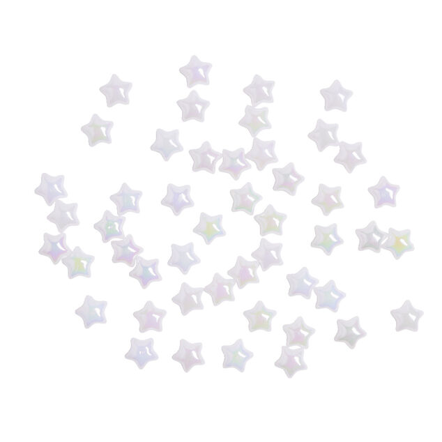 Décoration de table de Noël en forme d'étoile blanc nacré 48 pièces