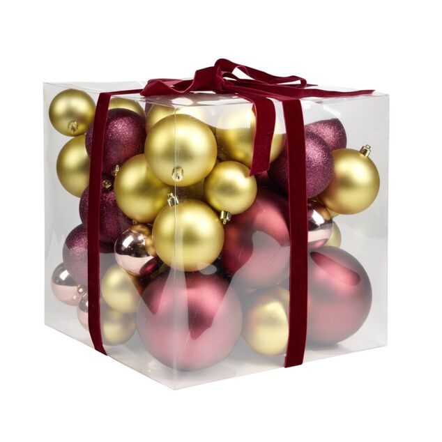 Boule de No&euml;l x58 format bo&icirc;te cadeau (2 mod&egrave;les)