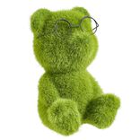 Ours en gazon synth&eacute;tique vert 14x14xH20cm