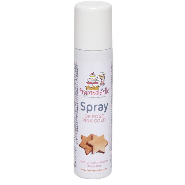 Colorant alimentaire spray rose dor&eacute; 75 ml