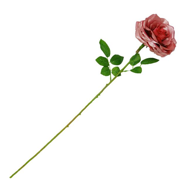 Fleur tige rose artificielle &Oslash;15xH60cm (4 mod&egrave;les)