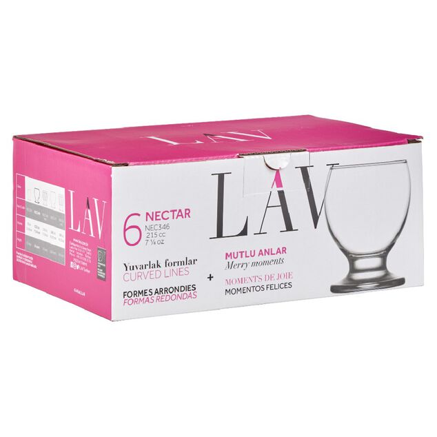 Verrine LAV en verre transparent 21,5 cl x6