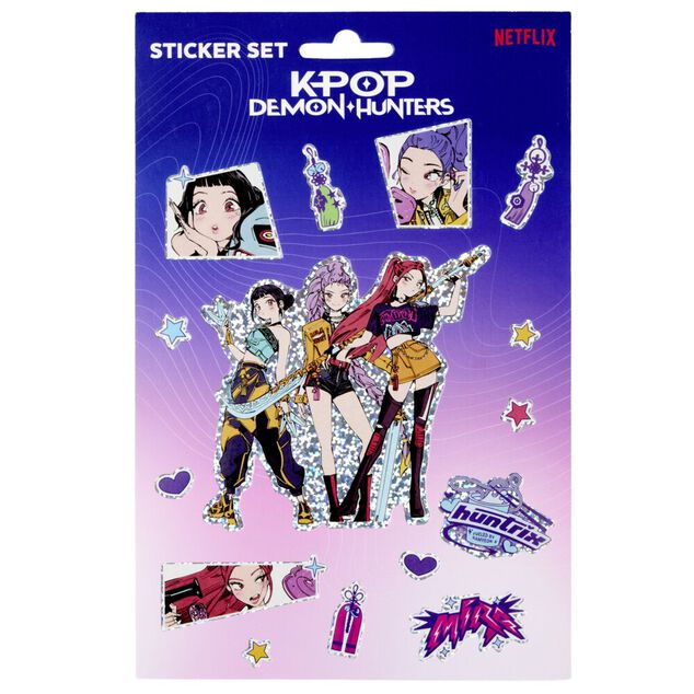 Autocollants Kpop Demon Hunters 3 feuillets de stickers