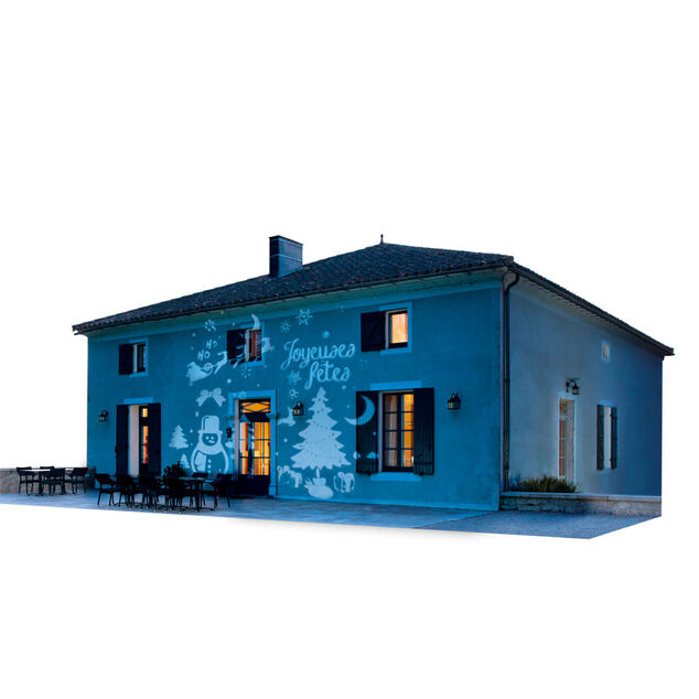 Projecteur ext&eacute;rieur LED solaire No&euml;l motifs anim&eacute;s