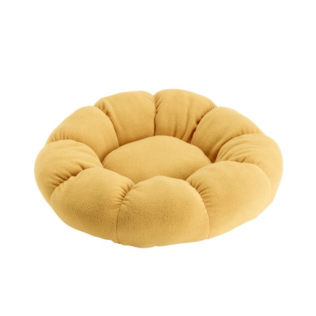 Couchage animal rond tissu marron &Oslash;55x15cm