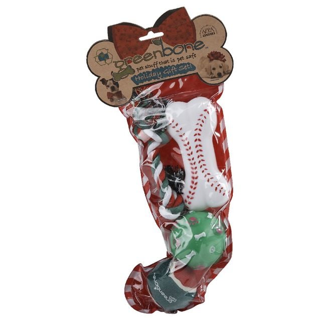 Botte de No&euml;l 4 jouets chien