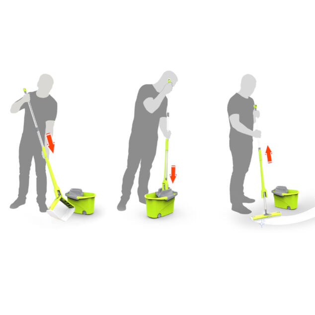 Combin&eacute; Wash Easy Paul Masquin vert balai plat