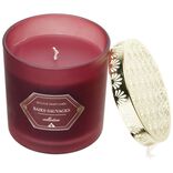 Bougie chic top métal rouge Ø10 cm