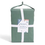 Drap housse 90x190cm 100% coton percale vert