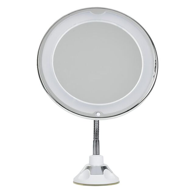 Miroir LED grossissant flexible et pivotant fixation ventouse