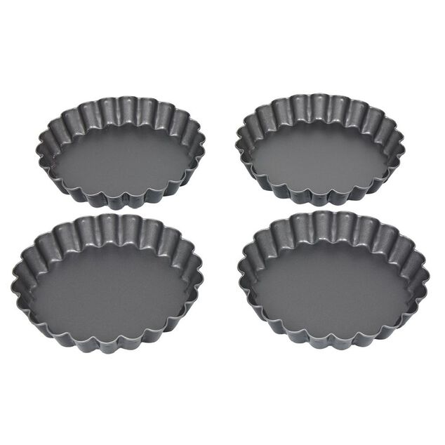 Moule &agrave; tartelette rev&ecirc;tement antiadh&eacute;sif &Oslash;12cm x4