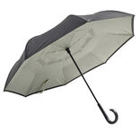 Parapluie inversé uni noir et blanc L87cm