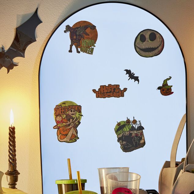 Stickers fen&ecirc;tre Halloween Diney Mr Jack Skellington 7 pi&egrave;ces