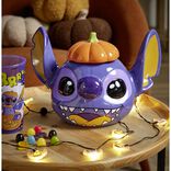 Bonbonni&egrave;re Halloween Disney Stitch dolomite bleue et orange &Oslash;20xH21cm