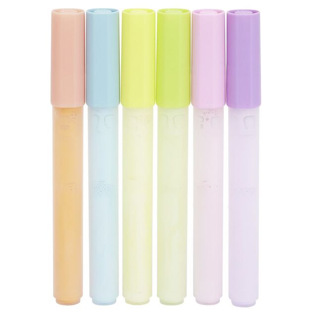 Marqueur acrylique pastel pointe moyenne 2-3mm x6