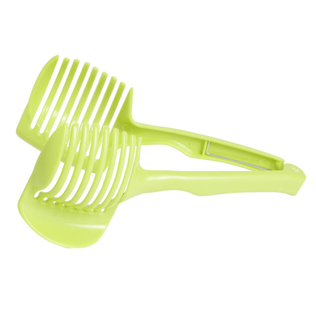 Pince découpe légumes plastique vert L18,5cm