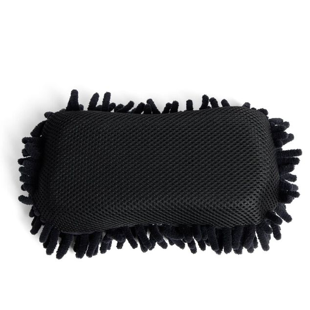 Éponge nettoyante voiture microfibre rouge avec filet spéciale finition