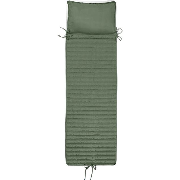 Coussin bain de soleil repose-t&ecirc;te int&eacute;gr&eacute; vert 60xL180cm
