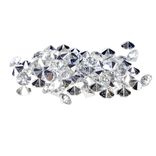 Décoration de table forme diamant argenté Ø2cm 120 pièces