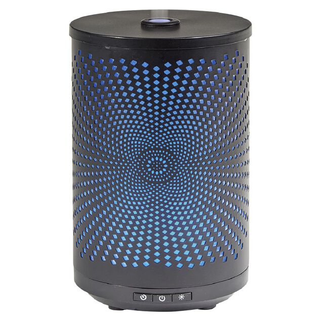 Diffuseur ultrasonique lumineux Mess&eacute;gu&eacute; cylindrique noir 120 ml