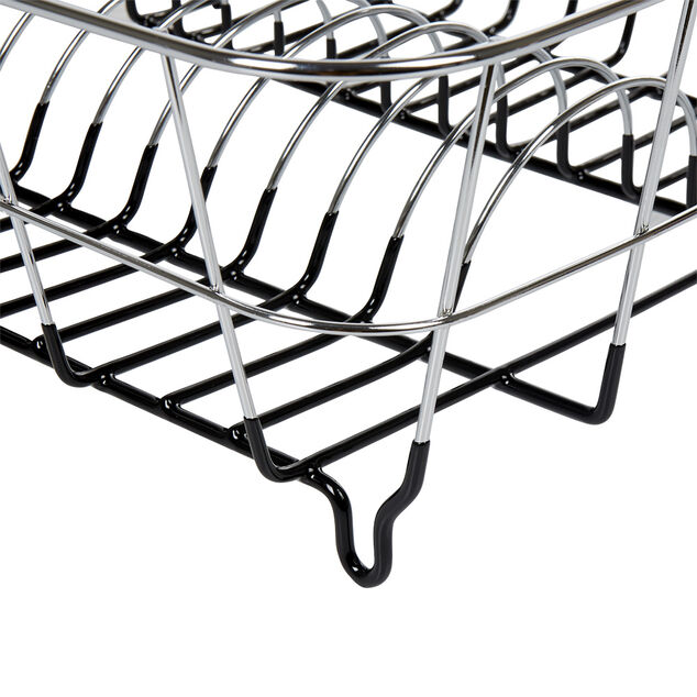 Égouttoir à vaisselle gris et noir