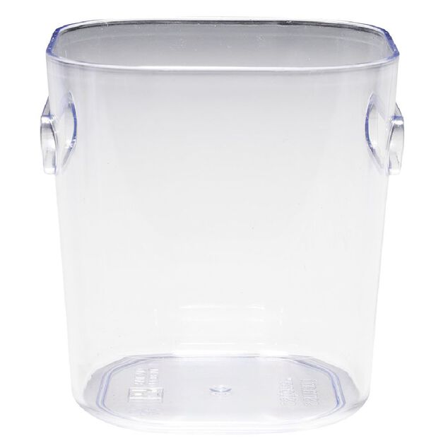 Bac de rangement transparent avec poign&eacute;e