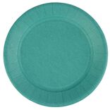 Lot de 10 assiettes en carton vert émeraude Ø23 cm