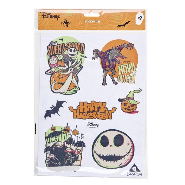 Stickers fen&ecirc;tre Halloween Diney Mr Jack Skellington 7 pi&egrave;ces