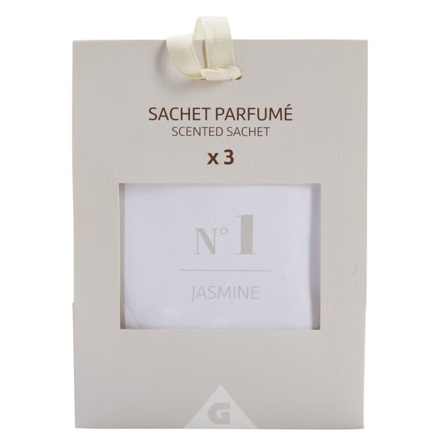 Désodorisant sachet parfumé x3 senteur jasmin 3x5gr