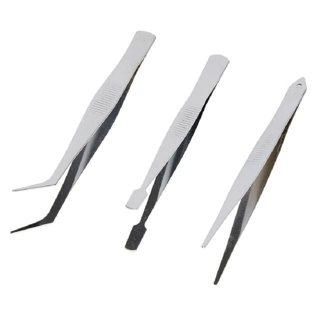 Lot de 3 pinces de pr&eacute;cision en fer