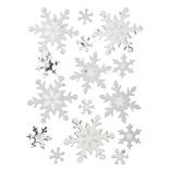 Sticker de Noël flocon de neige gris argenté (2 modèles)