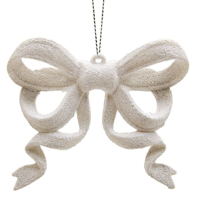 Noeud de Noël à paillettes à suspendre