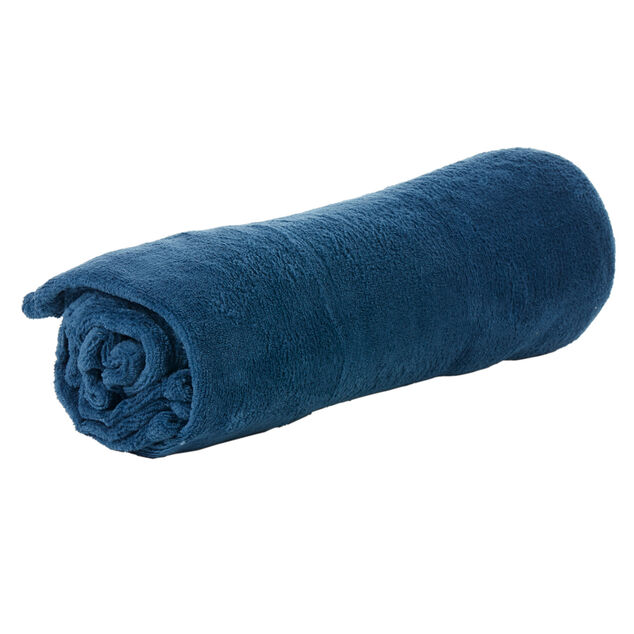 Plaid uni bleu polyester 210 g/m&sup2;