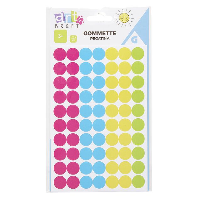 Set de gommettes 4 couleurs