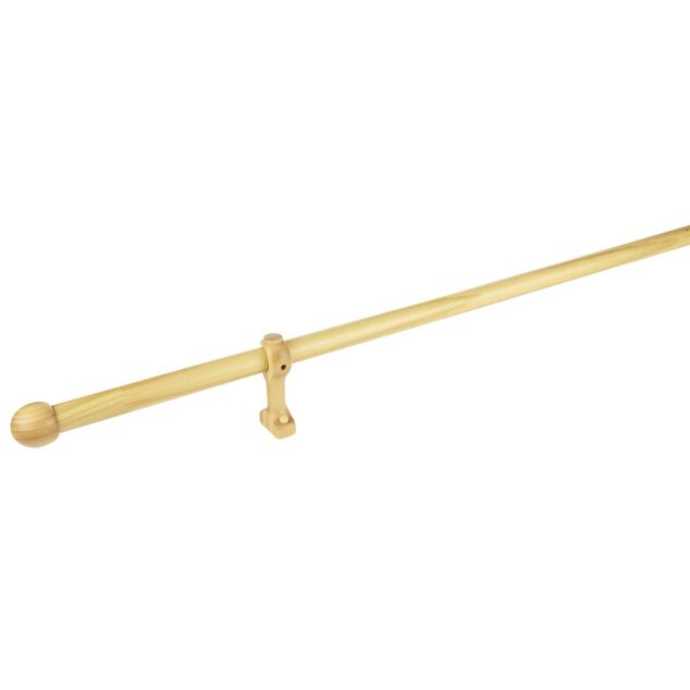 Tringle en bois aves accroches murales Ø2,8xL180cm