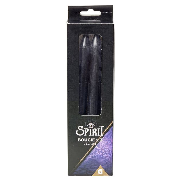 Bougie b&acirc;ton Spirit Halloween noir x3