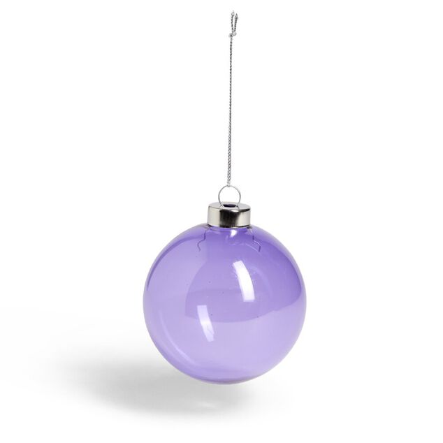 Boule de No&euml;l en verre bor&eacute;al &Oslash;8cm (3 mod&egrave;les)