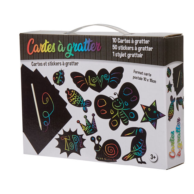 Cartes &agrave; gratter art cr&eacute;atif enfant
