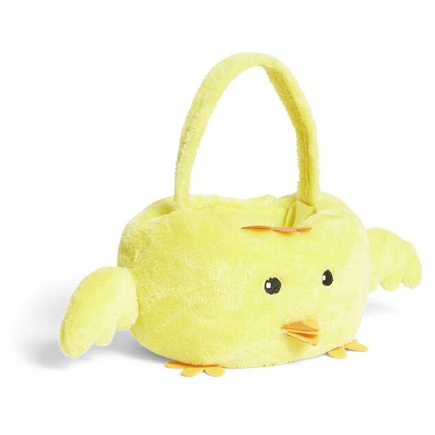 Panier de P&acirc;ques peluche poussin jaune