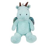 Peluche dragon polyester 100x40x30cm bleu