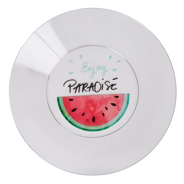 Assiette plate plastique past&egrave;que enjoy paradise &Oslash;27cm