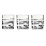 Verre bas motif rayure graphique 25 cl x 6